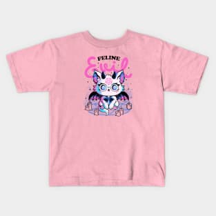 Feline Evil - Cute Dark Funny Evil Cat Gift Kids T-Shirt